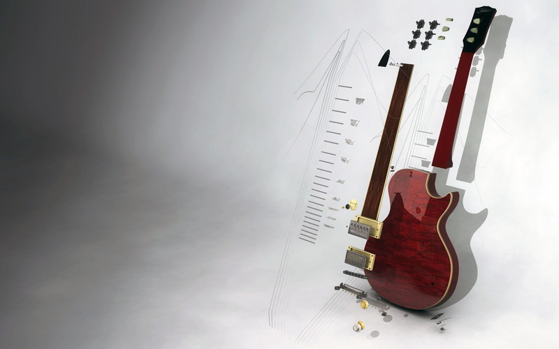 parts, gray, hd, grey, 1080P, music, guitar