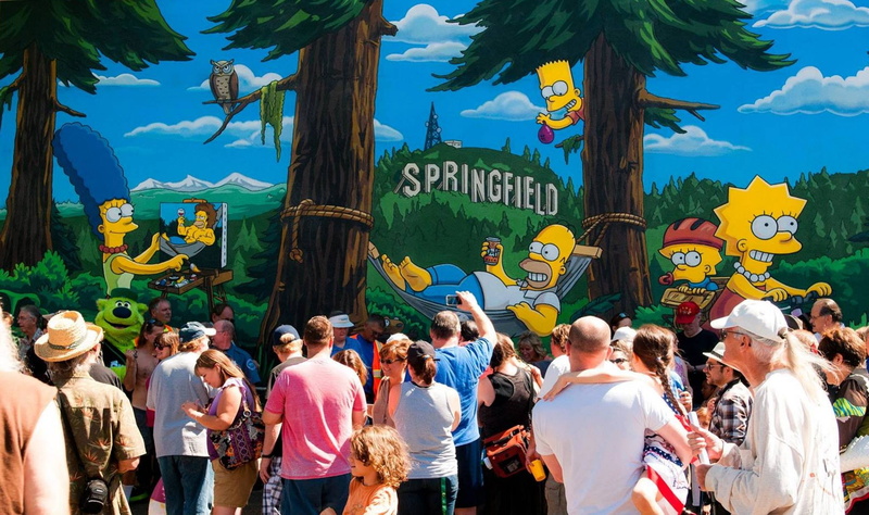 1080P, large group of people, The Simpsons, leisure activity, women, Lisa Simpson, Maggie Simpson, nature, real people, day, casual clothing, lifestyles