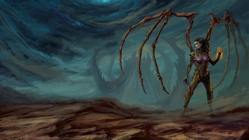 animal, motion, turquoise colored, StarCraft, full length, animal themes, Queen of Blades, close-up, undersea, StarCraft II : Heart Of The Swarm, video games
