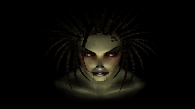 female, StarCraft, character, illustration, one person, headshot, portrait, demon - fictional character, young adult, looking at camera, fear, bizarre