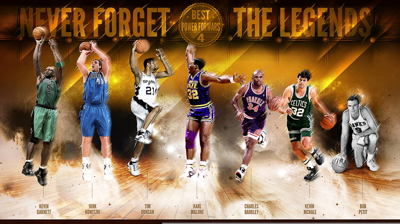 real people, athlete, Dirk Nowitzki, exercising, western script, Legends, rivalry, women, Kevin Garnett, Karl Malone, art and craft, people, playing, men
