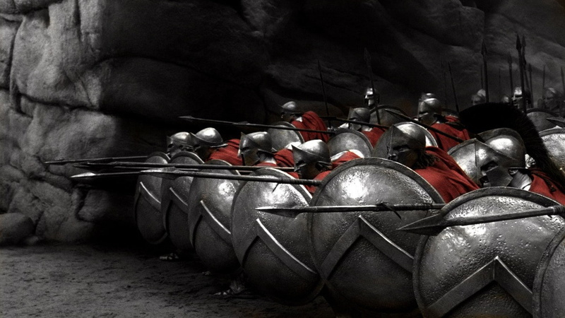 1080P, Sparta, movies, 300, Greek, army, Spartans, shelds, selective coloring
