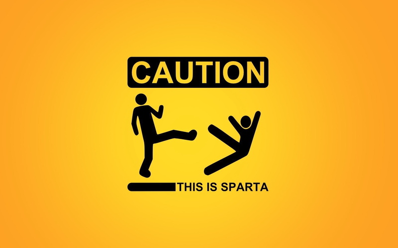 x, art, funny, warning, signs, backgrounds, awesomeness, Sparta, figures, 1080P, entertainment, hd, caution, stick