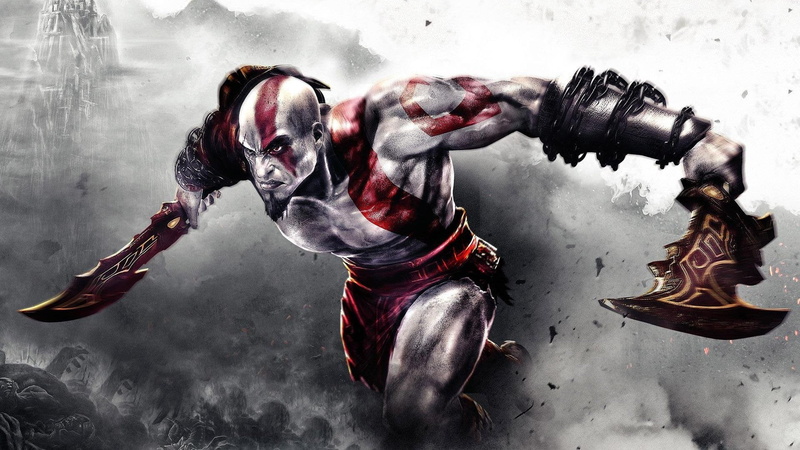 young adult, studio shot, performance, Kratos (God Of War), God Of War: Ghost Of Sparta, smoke - physical structure, men, clothing, one person, casual clothing