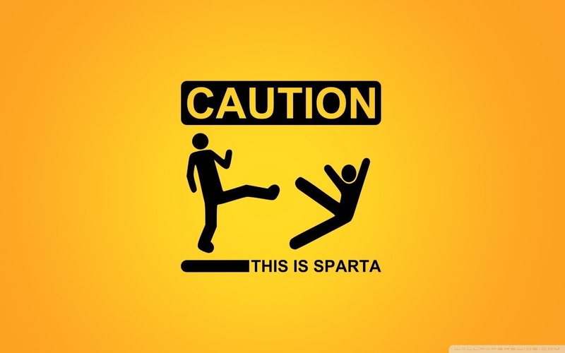 Sign, Humor, caution, 1080P, sparta