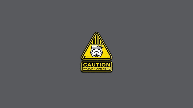 indoors, copy space, shape, Star Wars, western script, representation, yellow, caution, risk, text, warning sign, logo, triangle shape, male likeness, human representation