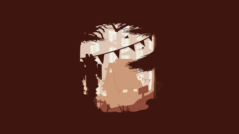 Disney, simple, vector, Gravity Falls, cartoon, Gravity, minimalism, 2K