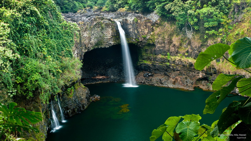 Waterfalls, 2K, falls, hawaii, hilo, rainbow