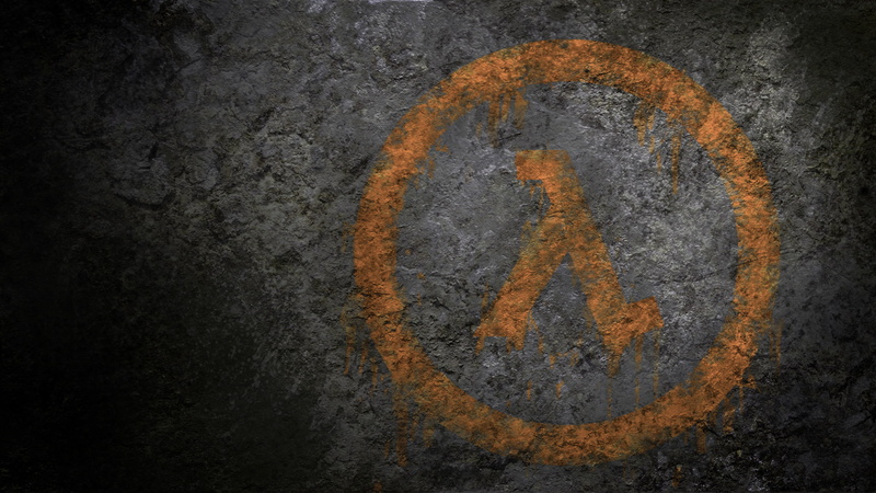 close-up, communication, wall - Building Feature, spray paint, 1080P, positive emotion, love, Spray, concrete, Half-Life, grafiti, Logo, Lambda, no People
