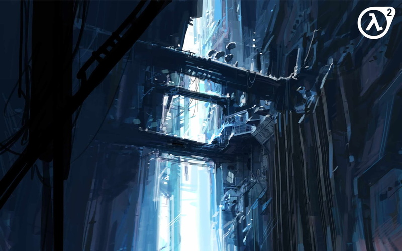 science fiction, no people, half, illuminated, lighting equipment, video games, low angle view, built structure, city, 720P, travel destinations, concept art