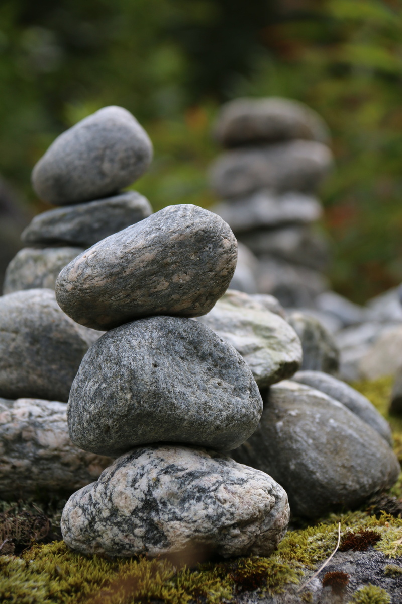 day, focus on foreground, stone, natural, stability, stone - Object, pebbles, pebble, outdoors, stones, bamboo, spa, harmony, gray, large group of objects