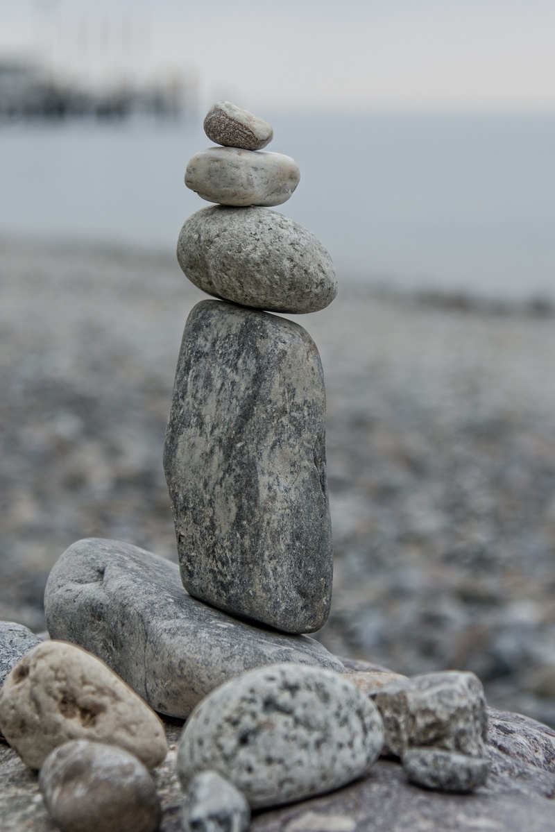 stone figure, sea, solid, relaxation, tranquil Scene, statue, stack, stone, tranquility, zen-like, abstract, gray, near, stone - Object, land, beach, day