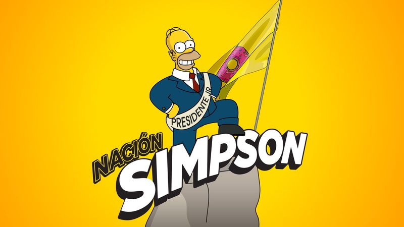 Homer Simpson, smiling, 1080P, The Simpsons, yellow, communication, clothing, music, studio shot, simple background, arts culture and entertainment, colored background