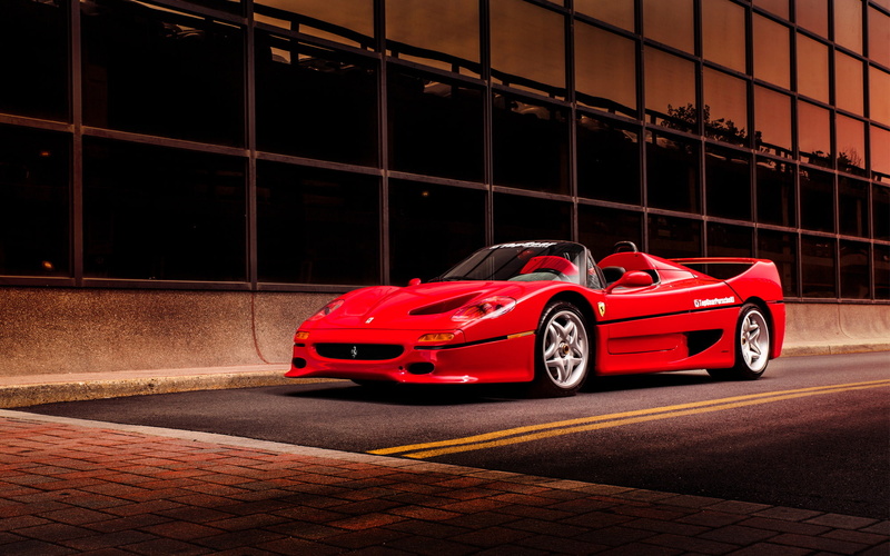 supercar, 1080P, red, Ferrari F50