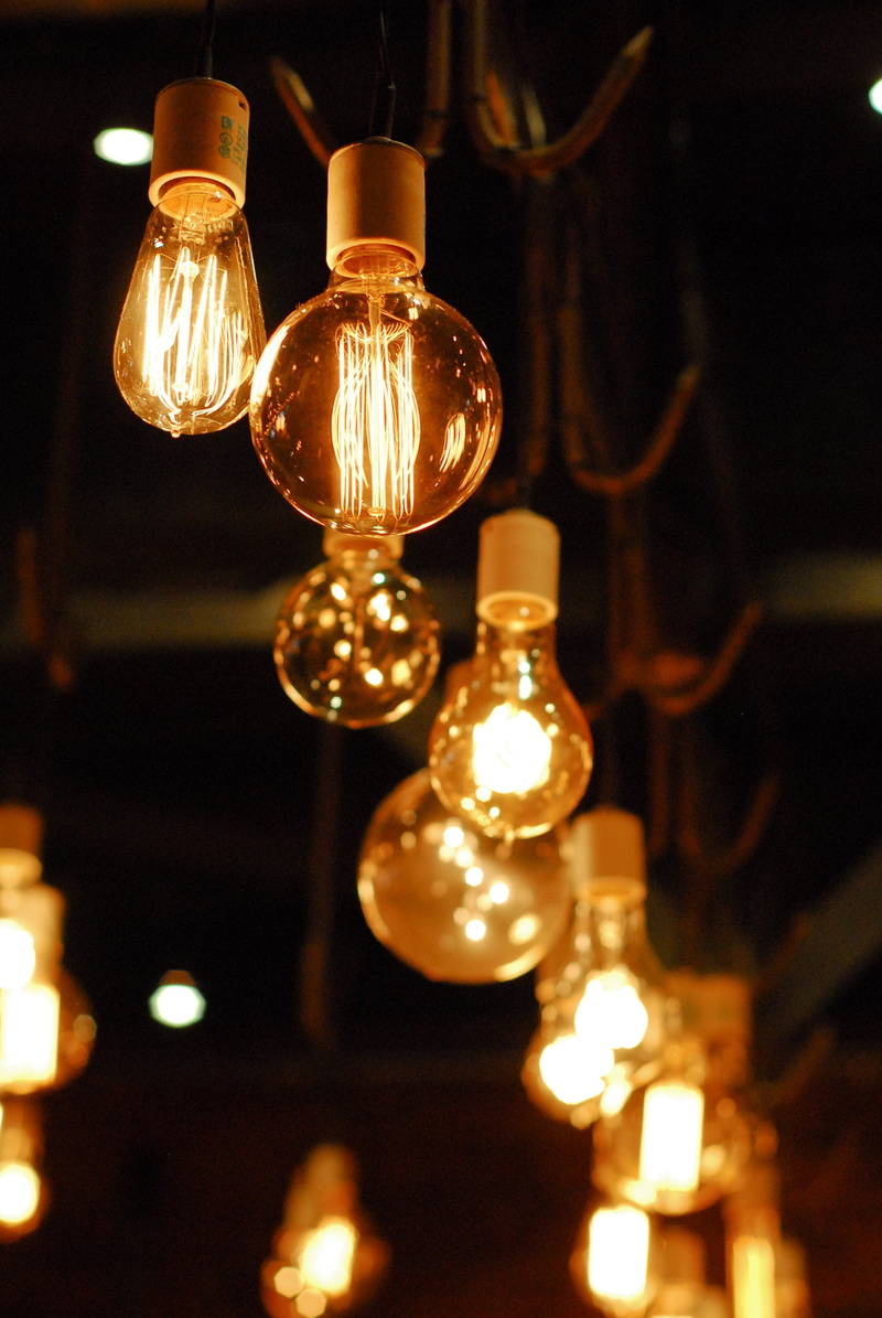 lamps, ceiling, lightbulb, glass - material, bottle, low, selective focus, power supply, decoration, hanging, close-up, photography, low angle view, light bulb