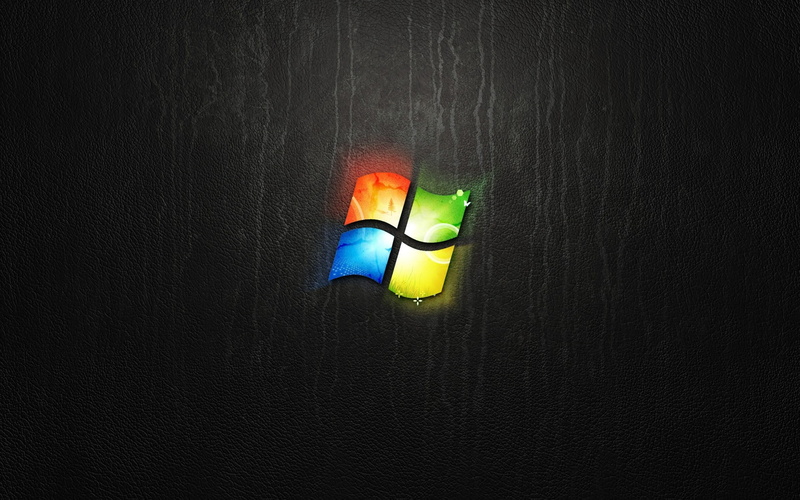 Computers, dark, leather, art, technology, 1080P, logos, x, windows, glow, hd, microsoft