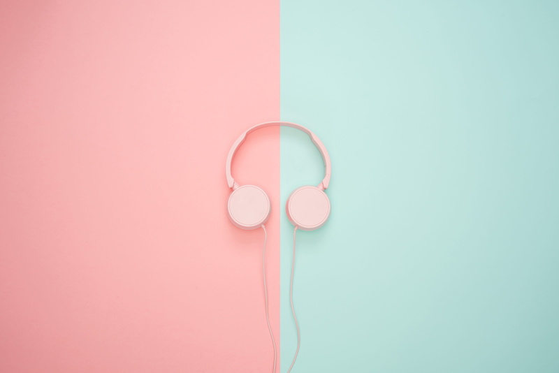 pink background, tumblr, simplicity, graphic, design, headphones, pink, directly above, no people, digital composite, symbol, positive emotion
