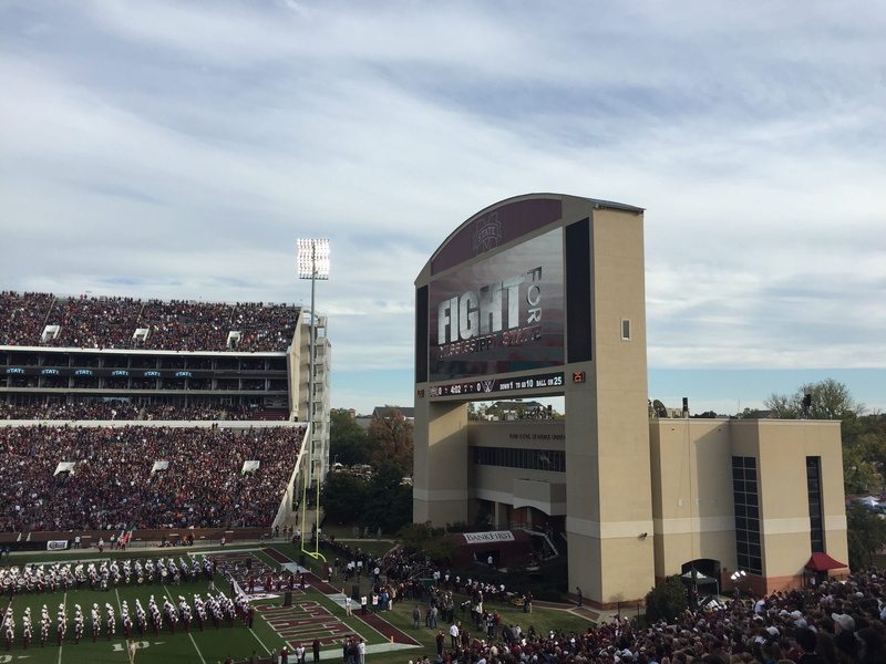 state, Scoreboard, spectator, day, sky, cloud - sky, mississippi, football, bulldogs, real people, university, architecture, team sport, Mississippi State