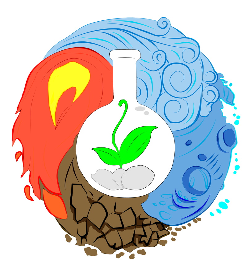 blue, stone, red, brown, green, nature, chemistry, alchemy, four elements, Earth, bottles, 5K, water, leaves, wind, fire, life