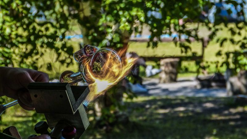 motion, glass art, working, fire, torch, human hand, glassblowing, hand, day, lampworking, camping, glass, adult, 4K, human body part, technology, selective focus