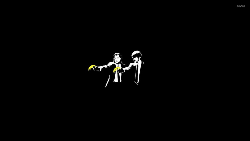 movies, Pulp Fiction, copy space, selective coloring, 1080P, figurine, nature, cut out, performance, art and craft, indoors, black background, low angle view