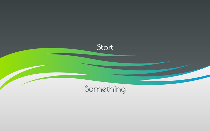 minimalism, white, green, 3d and abstract, grey, text, 2K, something, start