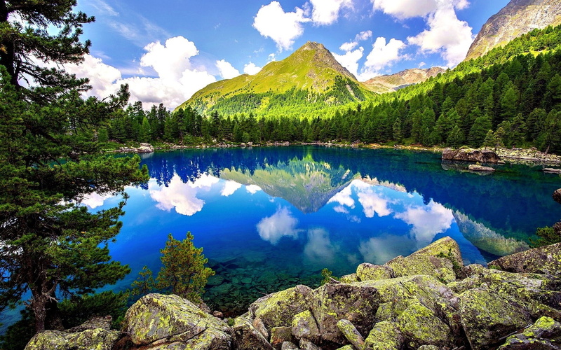 something beautiful nature  1920x1200, cloud - sky, water, idyllic, 1080P, reflection, mountain range, lake, no people, outdoors, plant, tranquil scene