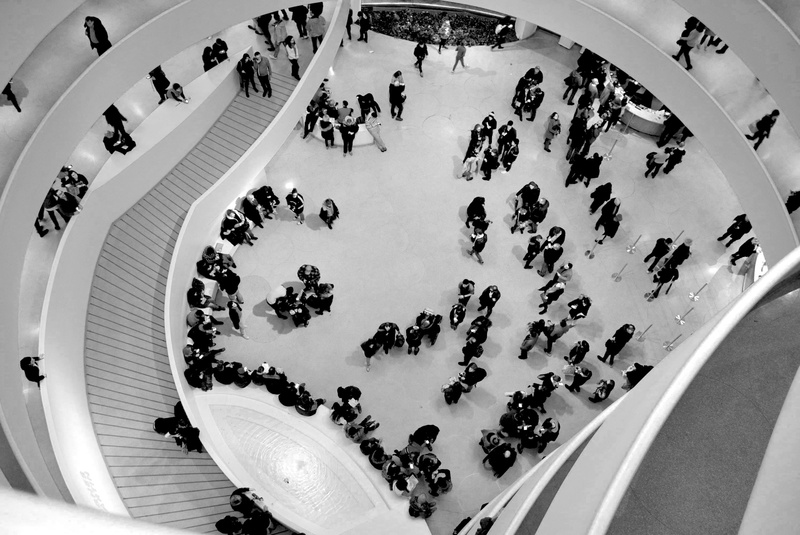 architecture, women, frank lloyd wright, modern, built structure, solomon r. guggenheim museum, crowd, men, luxury, people, tiled floor, 2K