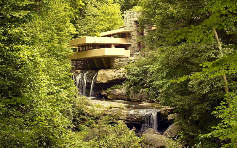 tranquility, 2K, land, green color, plant, growth, foliage, forest, lush foliage, built structure, architecture, river, water, waterfall, day, beauty in nature