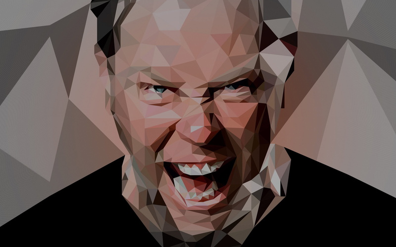 creativity, front view, craft, design, geometric shape, pattern, multi colored, indoors, hetfield, metallica, paper, music, 4K, bw, white color, one person