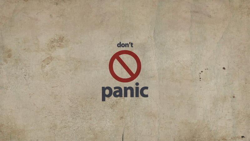 Dont Panic, 2K, message, wall - building feature, signage, warning sign, red, don, safety, no smoking sign, textured, day, indoors, iATKOS, western script