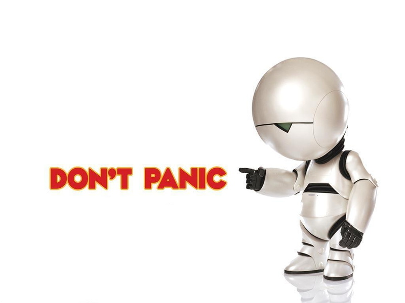 guide, The Hitchhikers Guide To The Galaxy, hitchhikers, 480P, space, galaxy, galaxies, dont, Dont Panic, art, panic, x, hd