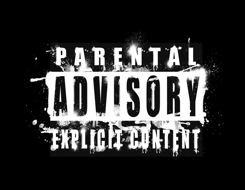 message, information, copy space, 720P, indoors, western script, glowing, illuminated, neon, parental advisory, architecture, black background, night
