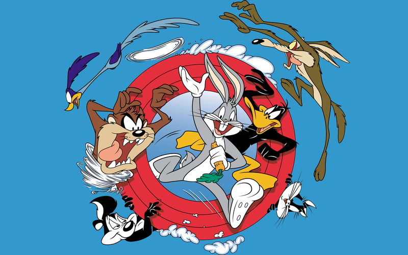 windows, daffy, duck, 1080P, coyote, bunny, backgrounds, looney, devil, tasmanian, bugs, desktop, runner, road, tunes