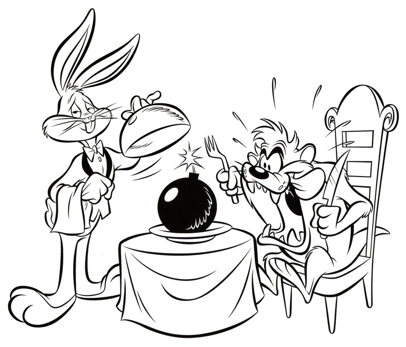 tunes, 720P, black, looney, tasmanian, bomb, bunny, devil, bugs