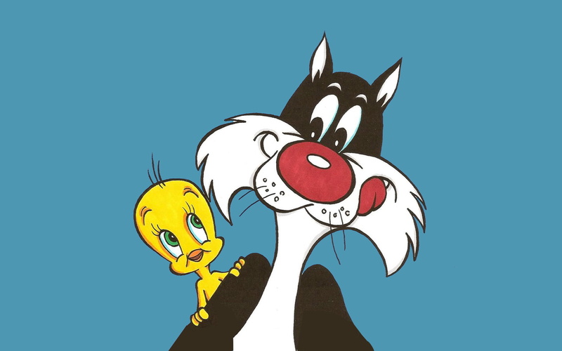 tweety, desktop, cat, looney, tunes, hd, cartoons, 1080P, sylvester