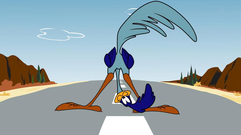 Looney Tunes, 1080P, vertebrate, outdoors, sunlight, clear sky, bird, digital composite, no people, multi colored, day, animal wing, blue, transportation