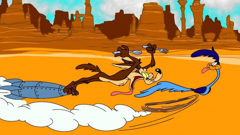 looney, road, runner, wile, coyote, 720P