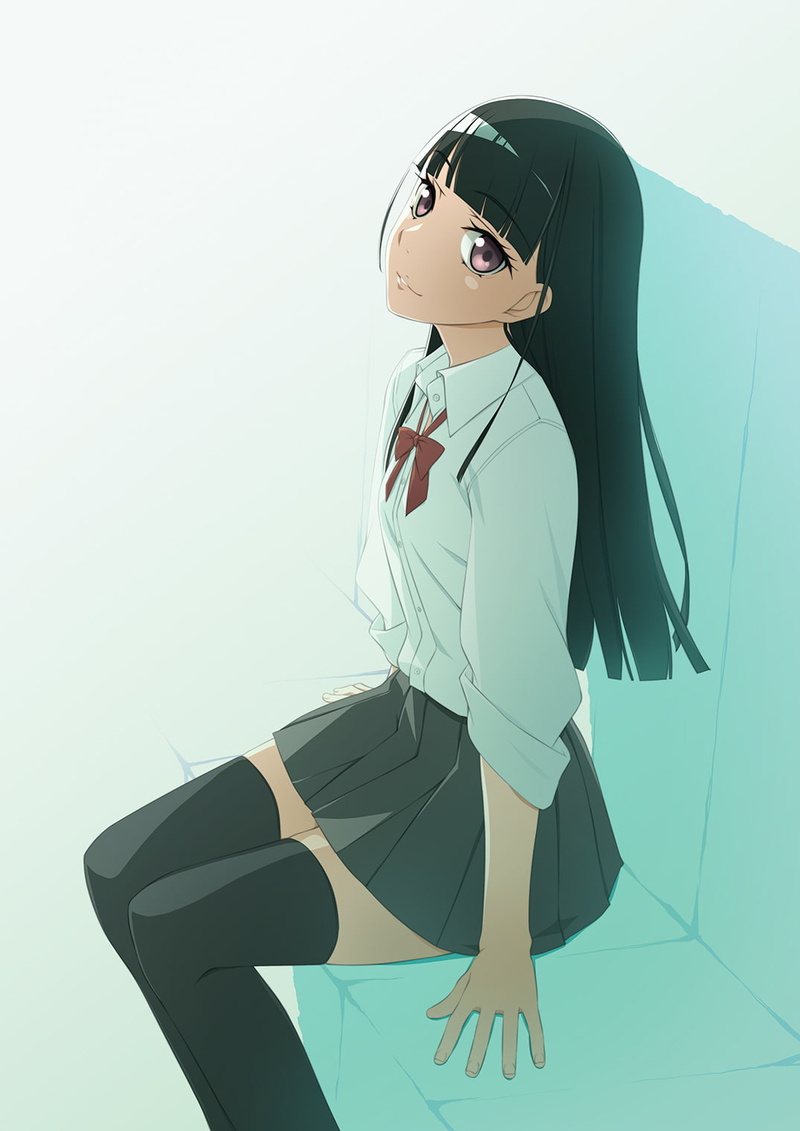 anime girls, Sora yori mo Tooi Basho, black hair, Kobuchizawa Shirase, 720P