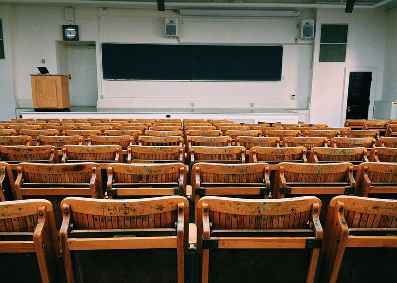 seat, lectern, empty, furniture, indoors, absence, auditorium, arrangement, in a row, architecture, university, college, arts culture and entertainment