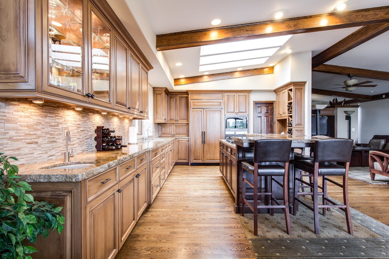 indoors, no People, living, architecture, design, building, table, dining, island, near, wood - Material, photo, residential Building, luxury, interior