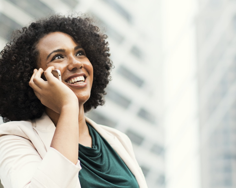 meeting, emotion, business, 2K, smartphone, city, black skin, smart phone, focus on foreground, technology, wireless technology, urban, happy, successful