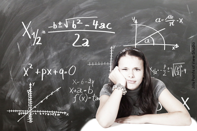 contemplation, mathematics, female, people, front view, number, indoors, young women, boredom, one person, beautiful woman, problem, young adult, academic