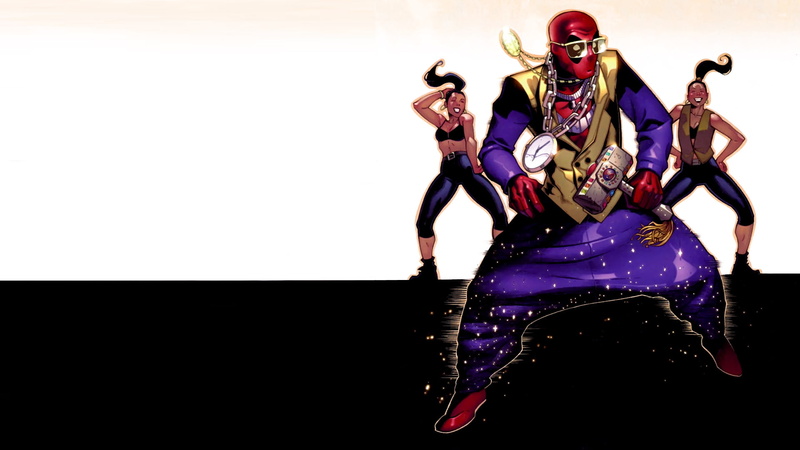 deadpool, cartoon/comic, hammer, mc, hd, 1080P, brown, hammertime, dancer, purple
