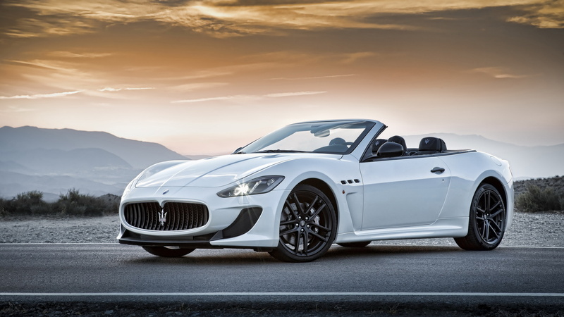 mc, 4K, Convertible, White, Supercar, Maserati, grancabrio