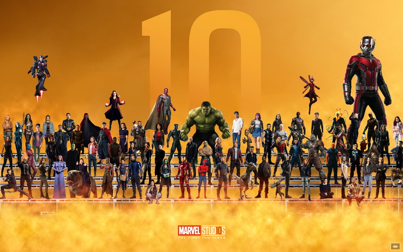 4K, Marvel Cinematic Universe, 8K, Superheroes, 8K, Marvel Comics, 10th Anniversary