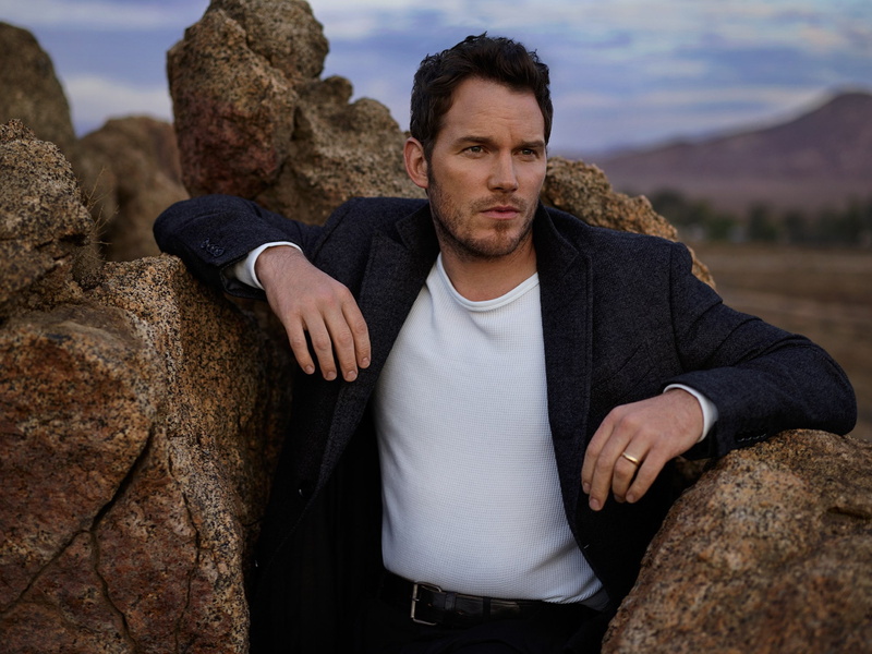 actor, photoshoot, 1080P, Vanity Fair, nature, Mark Seliger, the evening, coat, stones, Chris Pratt