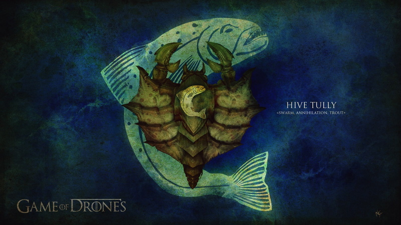 thrones, 1080P, house, artwork, game, tully, starcraft, drones