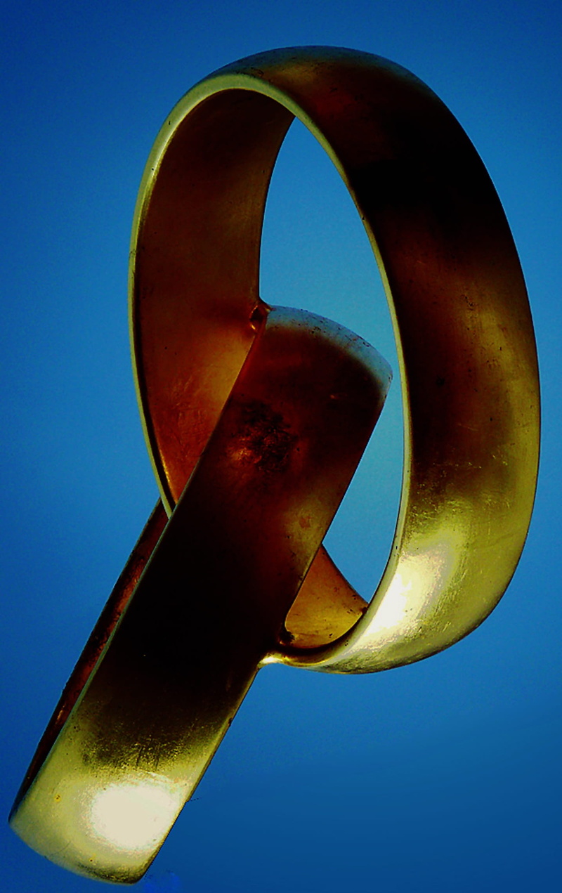 precious metal, nature, connectedness, shape, sky, connected, duration, steel, outdoors, blue, close-up, sunlight, jewellery, spouses, wife, metal, Array