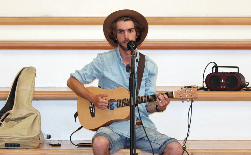 mood, men, musical instrument, artists, music, unplugged, acoustic guitar, front view, young adult, song, brown, stage, guitar, guitarist, sitting, concert